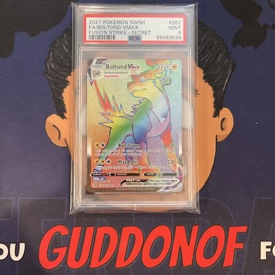 PSA 9 MINT 2021 Pokemon Fusion Strike BOLTUND VMAX #267 Full Art Secret POP 4 - Image 1 of 3