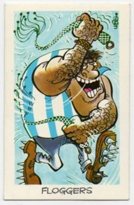 1973 Sunicrust Weg's Footy Funnies FLOGGERS North (Hey Mums Pink Back) - Bild 1 von 2