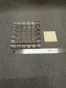 Vintage MCM Cubed Cut Glass Catchall or Ashtray - Picture 1 of 7