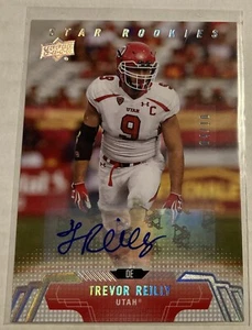 2014 UD Trevor Reilly Star Rookies Holofoil RC Auto 4/10 Utah Utes New York Jets - Picture 1 of 2