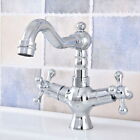 Chrome Finish Kitchen Faucet 360&#176;Swivel Spout Bathroom Sink Mixer Tap Deck Mount