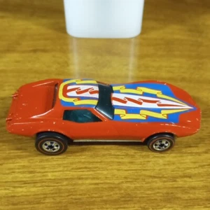 Vintage Hot Wheels Flying Colors Redline Corvette Stingray Red Hong Kong 1976 - Picture 1 of 6