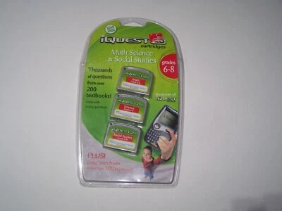 Leap Frog I Quest Cartridges 4.0 IMath Science Social Studies Grades 6-8 NEW - Image 1 of 2