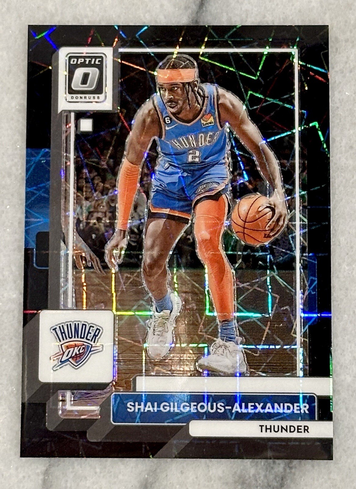 2022 Donruss Optic Shai Gilgeous-Alexander Black Velocity 19/39 Card #44