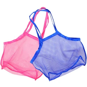 2 Pcs Beach Toy Bag Child Seashell Collecting Mesh Kids Children - Photo 1/12