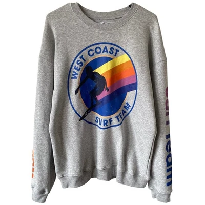 NEW GRAYSON THREADS West Coast Surf Team Graphic Sweatshirt Gray Size XL - Image 1 of 4