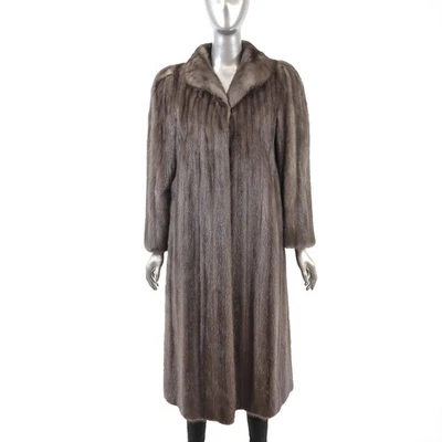 Abrigo Visón Gris Revillon/Saks Fifth Avenue - Talla M Foto 1 de 4