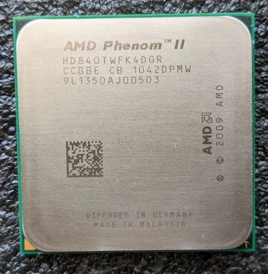 AMD Phenom II X4 840T 2.9GHz AM2+ AM3 4-Core Quad Processor HD840TWFK4DGR - Image 1 of 2