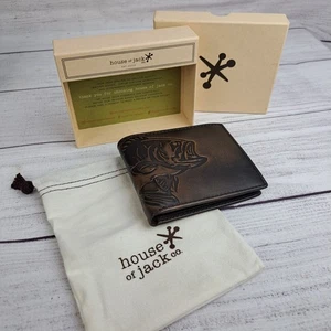 House of Jack Co. Barsch Fisch Doppel Ausweis faltbare Geldbörse Leder - Bild 1 von 20