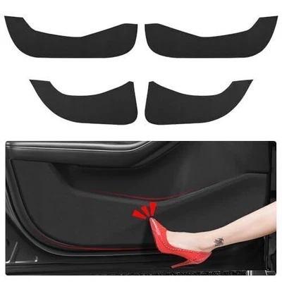 New For Mazda 3 Axela 2019-2024 Black pu Inner Door Anti-Kick Panel Cover Trim*4 - Image 1 of 4