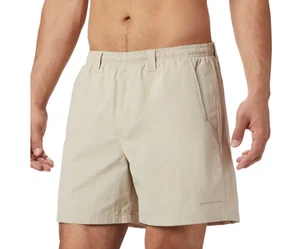 COLUMBIA PFG Backcast III Mens Beige Nylon Water SWIM SHORTS 2XL XXL NWT - Picture 1 of 2