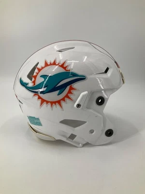 MIAMI DOLPHINS 速度硬度无垫游戏使用正品全尺寸头盔 — 第 1/4 张图片