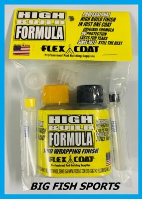 FLEX COAT HIGH BUILD ROD WRAPPING FINISH, 2 oz KIT W/SYRINGES #F2S FREE USA SHIP - Image 1 of 3