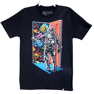 Into The AM Mens Size S T-Shirt Black Cosmic Astronaut Short Sleeve READ DESC - Picture 1 of 12