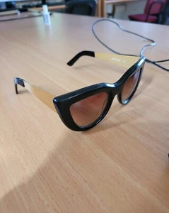 ROYFIRE New York RF 0190 Eyeglasses Black Gold 16/10 145  Authentic 48[]23 - Picture 1 of 7