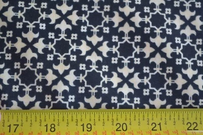 12" Long, Tan on Black Quilt Cotton "Olde World Style", Maywood/Dillard, P9012 - Image 1 of 4