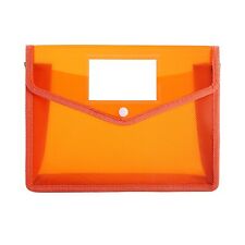 File Bag Durable Snap Fastener Large Capacity Fine Texture File Bag Reusb Orange