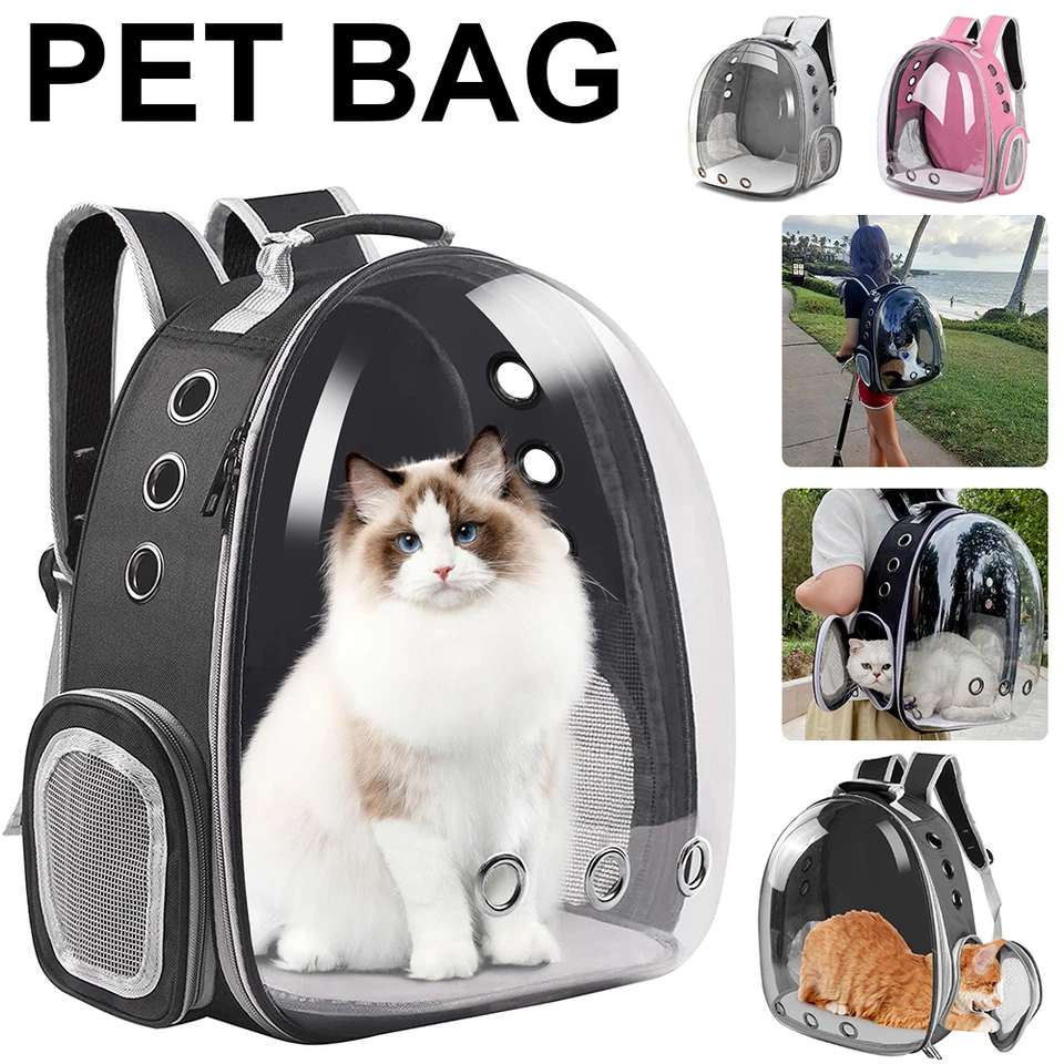 Katzenrucksack Katzen Hunde Transport Rucksack Hunderucksack Transparent Retoo - Bild 1 von 4