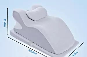 2-piece Ergonomic Supportive Cozy Wedge Pillow side back face down sleeping NEW - Picture 1 of 9