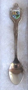 #760) SILVER PLATED TEA SPOON IRELAND COAT OF ARMS ISLAND NORTH ATLANTIC - Foto 1 di 2