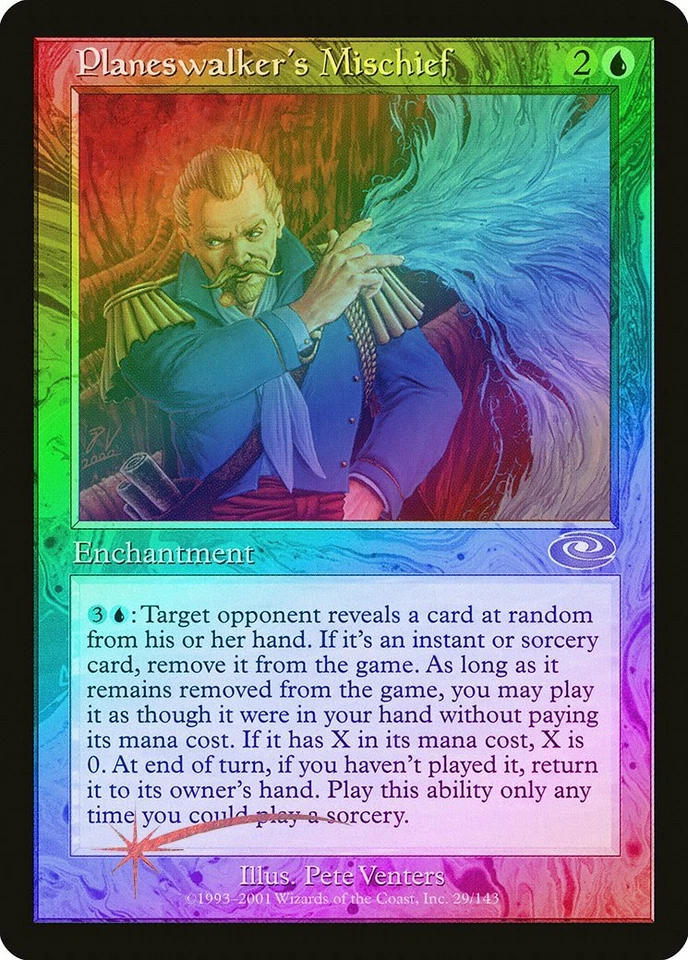 Planeswalker's Mischief FOIL Planeshift HEAVILY PLD Blue Rare MTG CARD ABUGames - Image 1 of 1