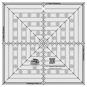 US Seller-Creative Grids 9-1/2" Square It Up Fussy Cut Square Quilt Ruler CGRSQ9 - Picture 1 of 1