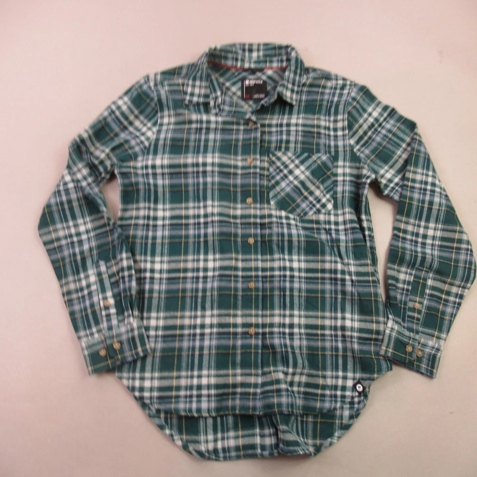 Camisa Marmot Mujer Mediana Manga Larga Bolsillo Botón Frontal Cuadros Senderismo Foto 1 de 4