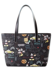 Disney Dooney & Bourke New York City Tote Bag Purse Shopper Black Multicolor - Picture 1 of 5