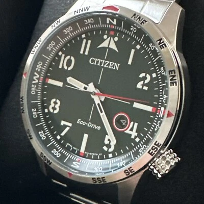 Reloj para hombre Citizen Eco-Drive AVION de acero inoxidable BM7551-50X X NUEVO PRECIO DE VENTA SUGERIDO POR EL FABRICANTE $325 Foto 1 de 4