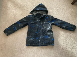 RIDE SNOWBOARD JACKET MENS X-LARGE WINTER SNOW SKI SNOWBOARDING COAT BLACK BLUE - Picture 1 of 10