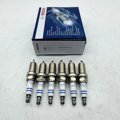 6X Spark Plugs Platinum FR7NPP332 For BOSCH BMW X3 X5 E60 E83 E85 E90 N51 N52 - Image 1 of 4
