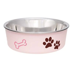 Loving Pets - Bella Bowls - Dog Food Water Bowl No Tip Stainless Steel Pet Bowl - Picture 1 of 1