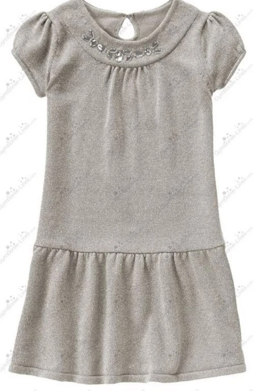 Vestido de férias Gymboree Girls 10 "Holiday Gems" prata cinza brilhante gema novo com etiquetas - Imagem 1 de 2