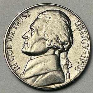 1958 Jefferson Nickel 5 Cent Uncirculated US Coin. Bx 13.260 - Picture 1 of 2