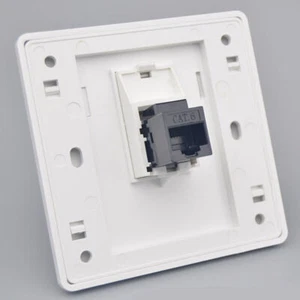 Placa de zócalo de pared de un puerto red Ethernet LAN CAT6 panel de salida placa frontal RJ45 - Imagen 1 de 6