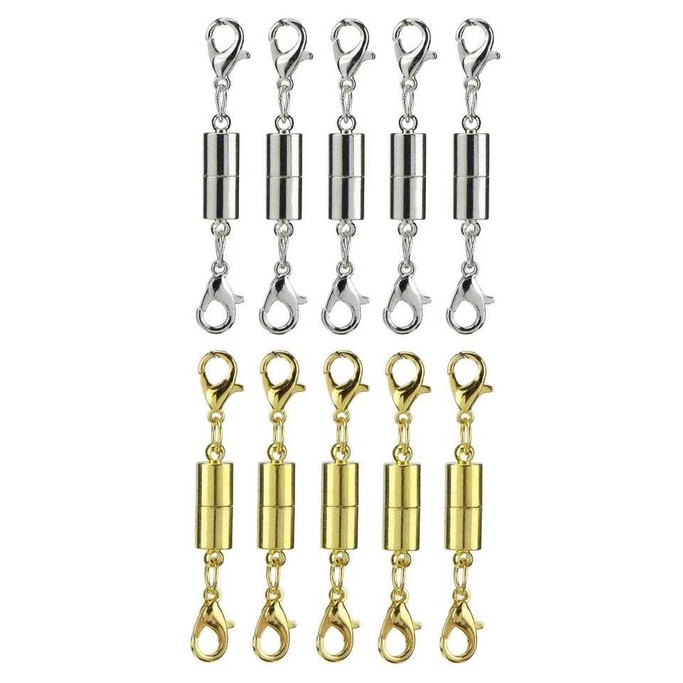 5Pcs Magnetic Clasps Necklace Extender Clasps Diy Jewellery Making Findings - image 1 of 4
