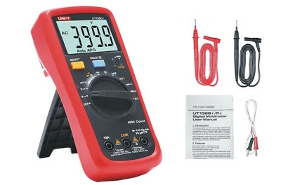 UT136C+ Digital Multimeter Strommessgerät AC/DC 10A 1000V NCV Temperatur NPN PNP - Bild 1 von 4