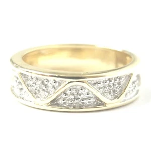 9ct Gold Wedding Band Women Diamond Set Ring Size M 1/2 Fully Hallmarked 4.5g - Picture 1 of 16