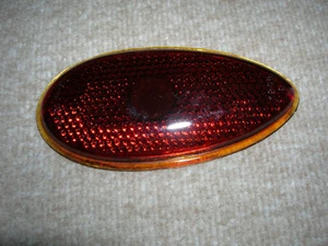 NOS tiger eye 1208 2 red tear drop lens glass for early Fords, Chevys, customs - Picture 1 of 2