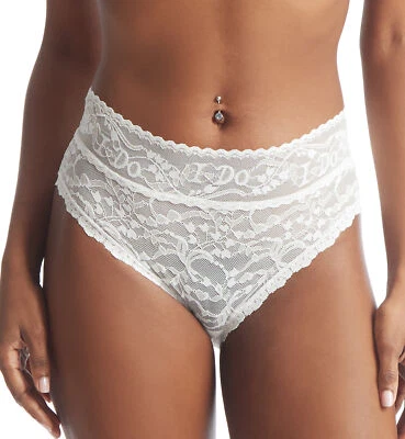 Hanky Panky Bridal I DO Shimmer Lace High Rise Cheeky Brief (152441) - Image 1 of 4