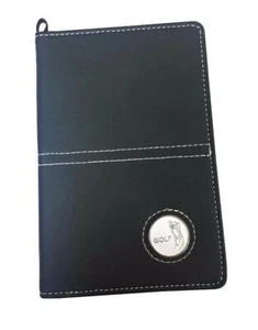 DELUXE GOLF SCORE CARD HOLDER BLACK PU LEATHER Special was $19.90 - Picture 1 of 5