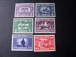 Iceland Stamps Scott # 152-157 Never Hinged Unused - Picture 1 of 6