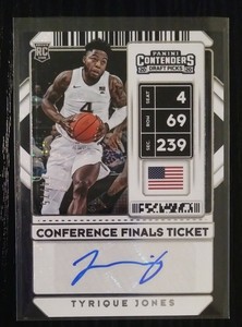 2020-21 Contenders Draft Picks Conference Finals Ticket AUTO Tyrique Jones 74/75