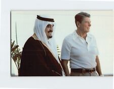 Postcard Crown Prince Fahd of Saudi Arabia & Pres. Reagan Cancun Summit Mexico