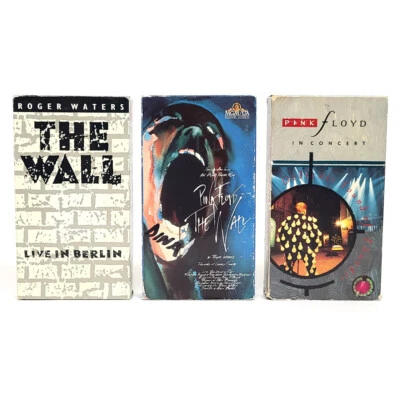 Pink Floyd VHS The Wall , Live in Berlin, Delicate Sounds of Thunder (Lot of 3) Foto 1 de 4