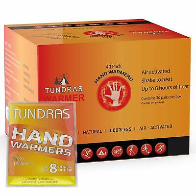 Tundras Hand & Toe Body Warmers 40 Count – Safe And Odorless Single TSA Approved • 21.99$