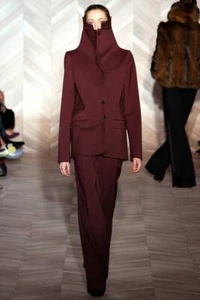 $1800 Authentic Rare MAISON MARGIELA PARIS Women's Burgundy Three Button Blazer - Picture 1 of 9