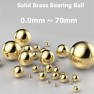 Diameter 0.9mm - 70mm Solid Brass Round Ball Industrial Precision Bearing Balls - Picture 1 of 9