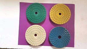 Lumaca Lucchetto 4" Dischi Lucidanti Diamantati, Set 4 Pezzi, Nuovo/Altro. - Foto 1 di 4