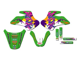All Years KDX 50 THROWBACK Green Senge Graphics Kit Compatible with Kawasaki - Picture 1 of 10